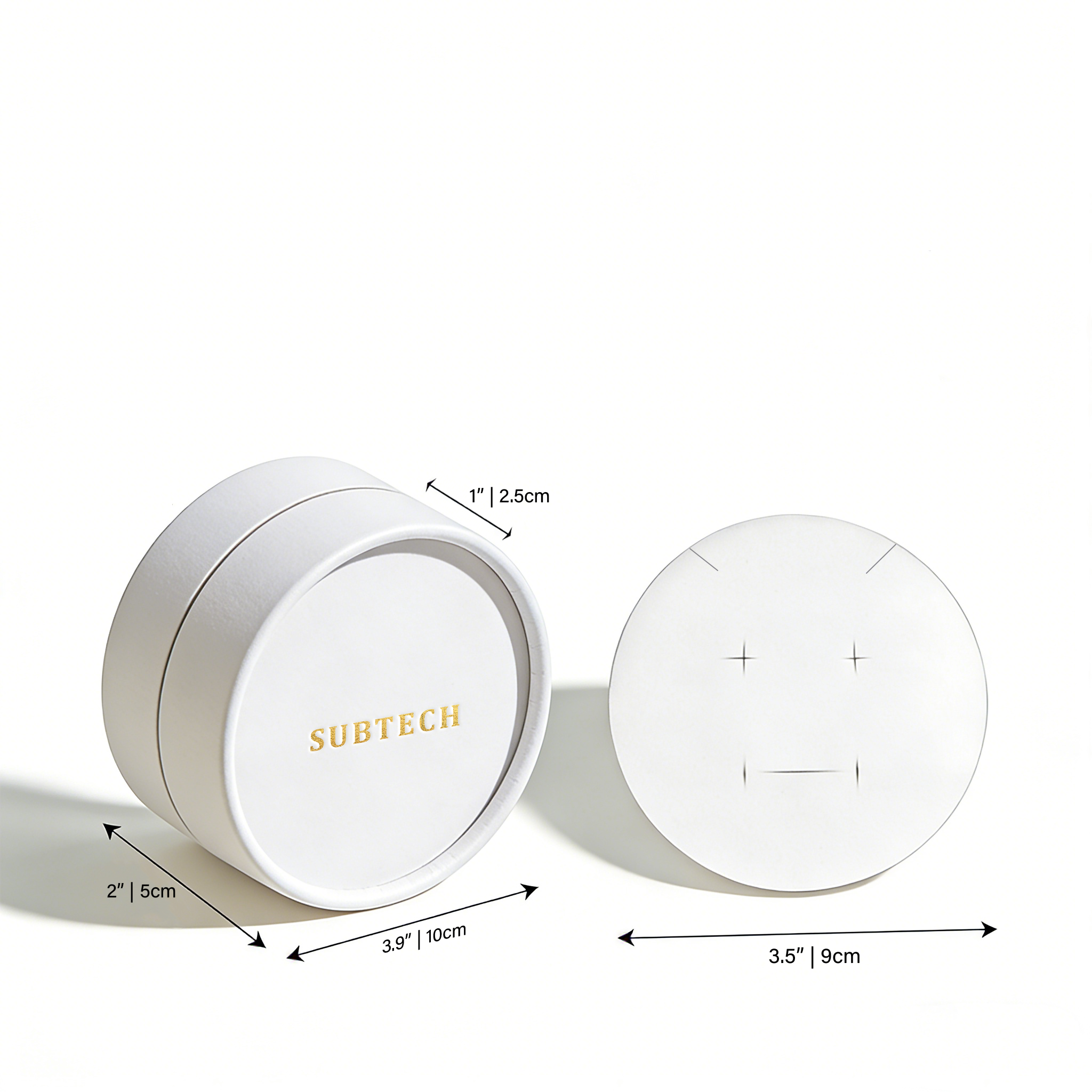 Round Paper Jewelry Box with Sponge, Luxury Ring Packaging