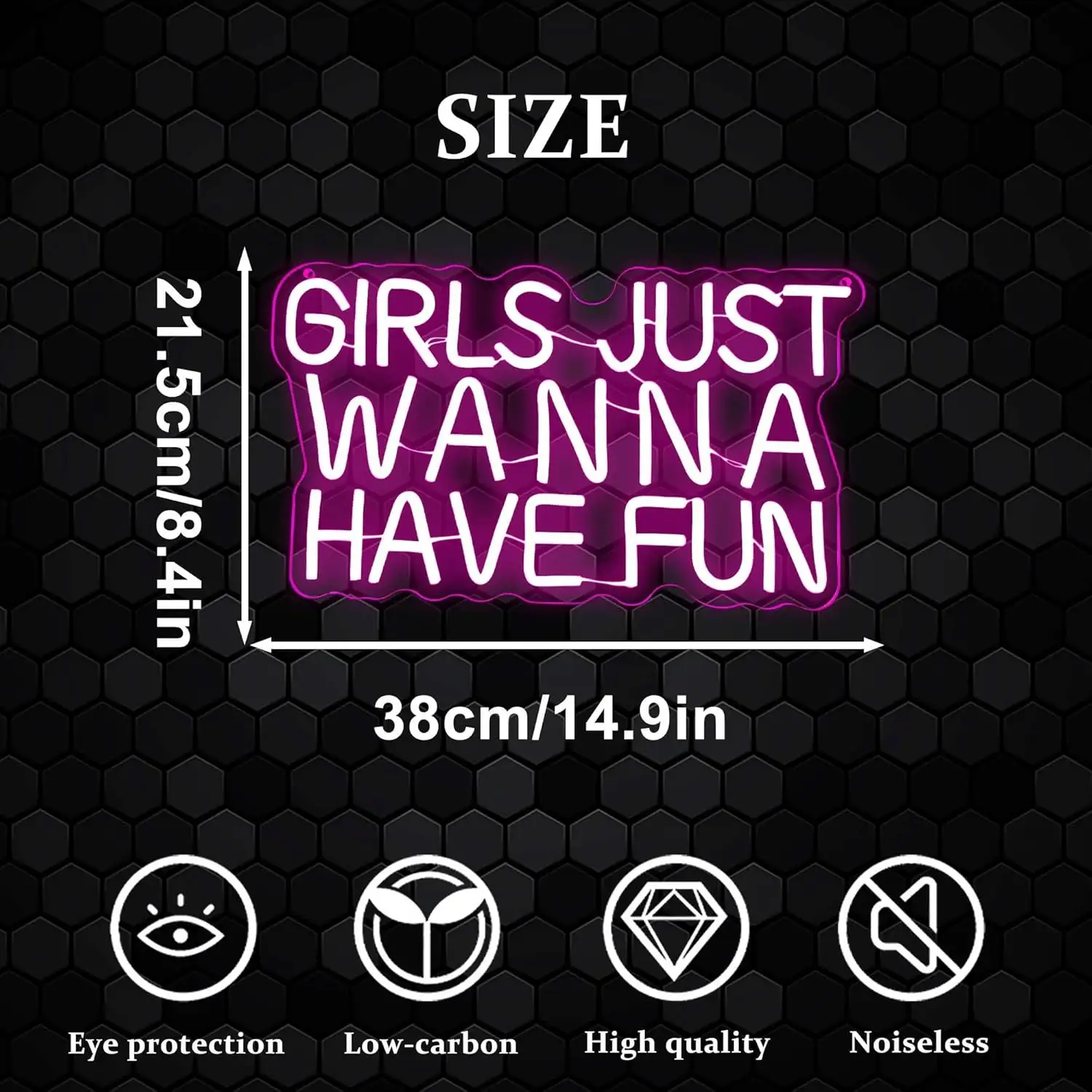 Girls Just Wanna Have Fun Neon Signs Party Room Decor