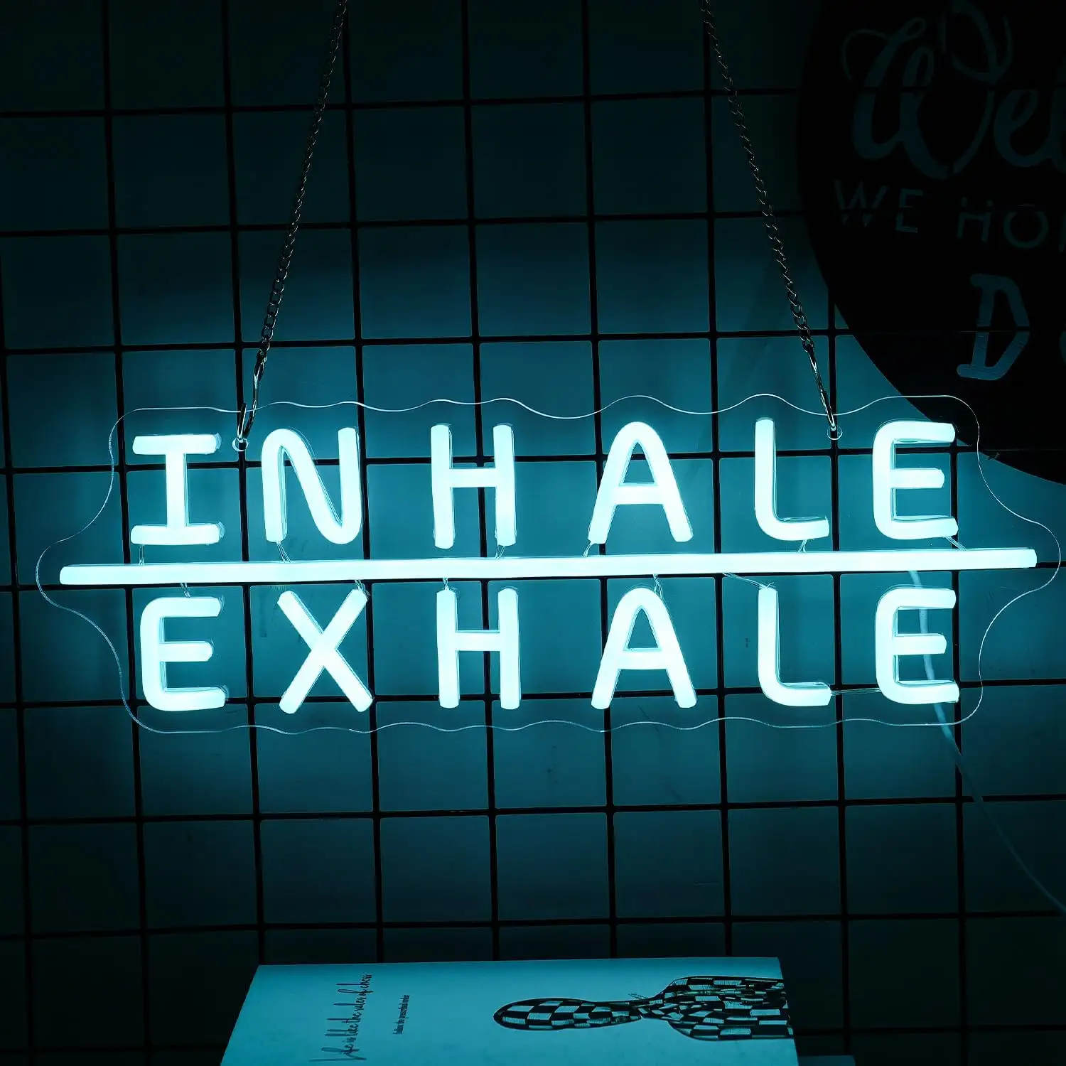 Inhale Exhale LED Neon Wall Decor for Gym
