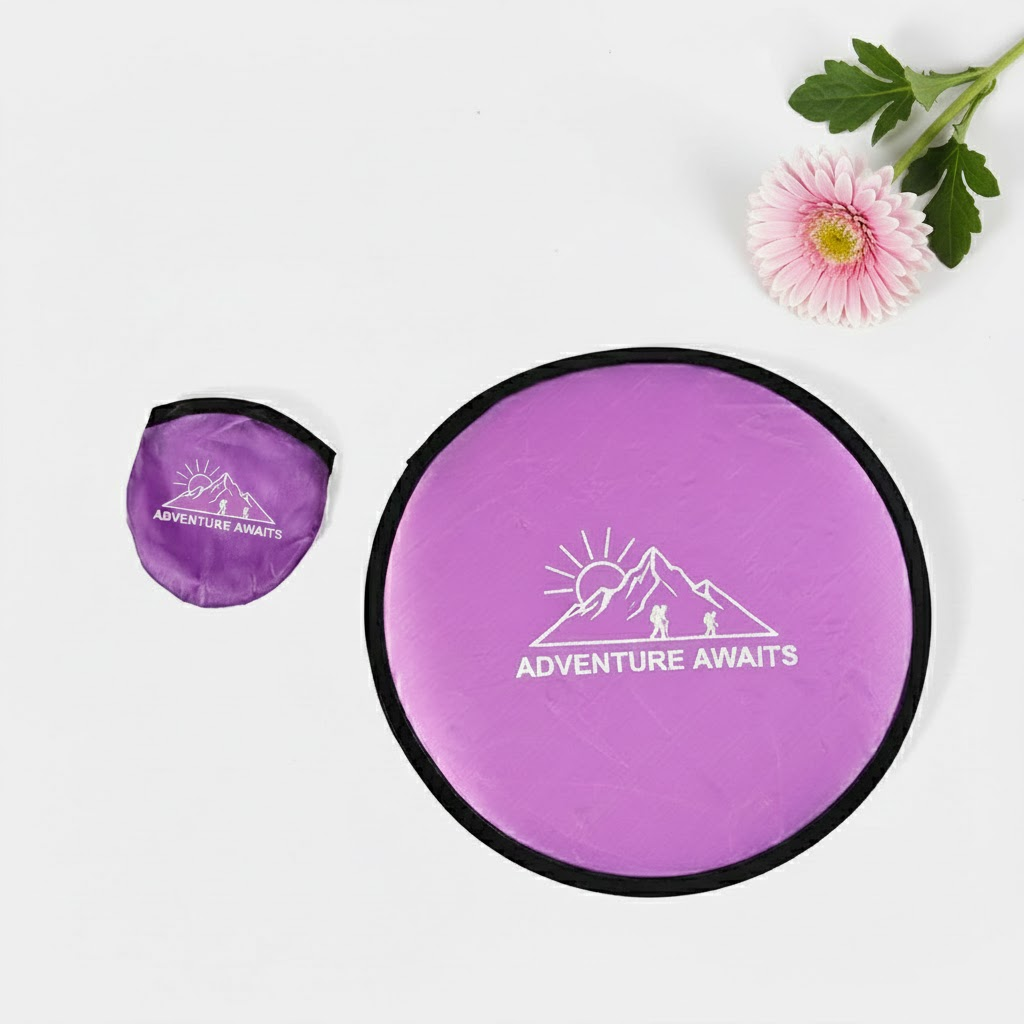 100pcs Personalized Nylon Folding Fying Disc with Pouch for Advertising, Summer Events, Wedding & Graduation