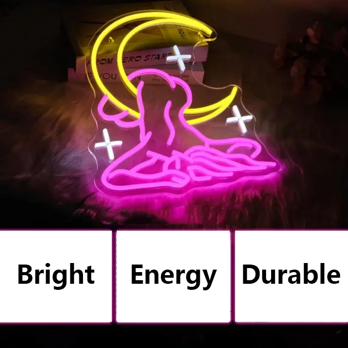 Beauty and Moon Neon Sign for Girls Beauty Salon Neon Signs