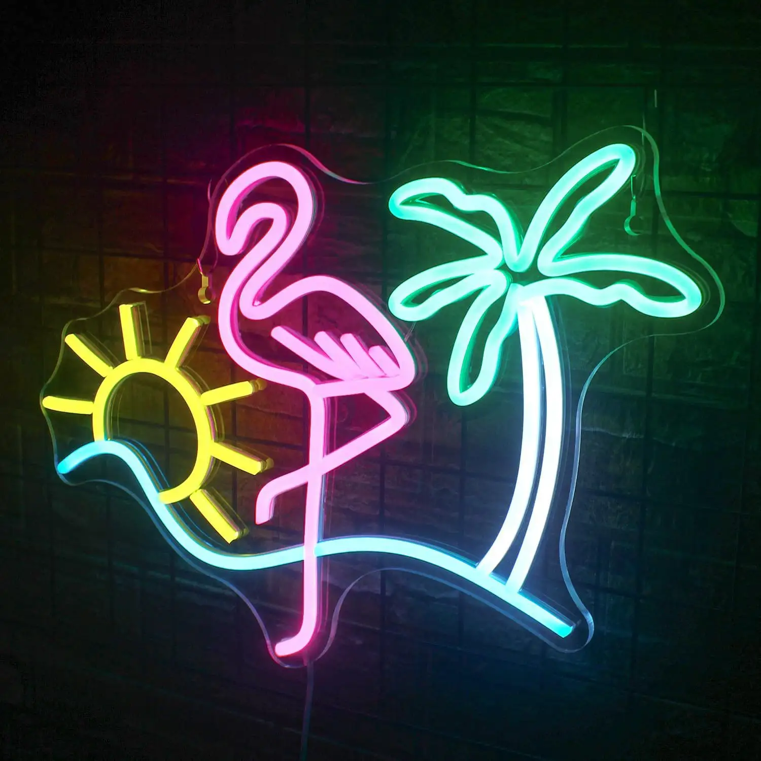 Flamingo LED Neon Decoration For Seaside Shops Hotels