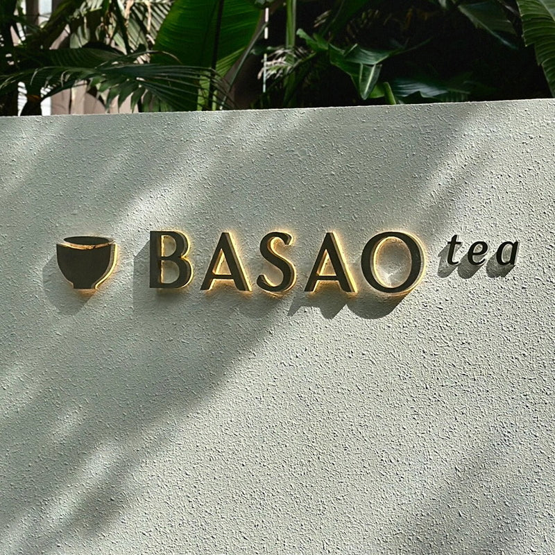 Brushed Metal Backlit Business Sign for Wall Decor