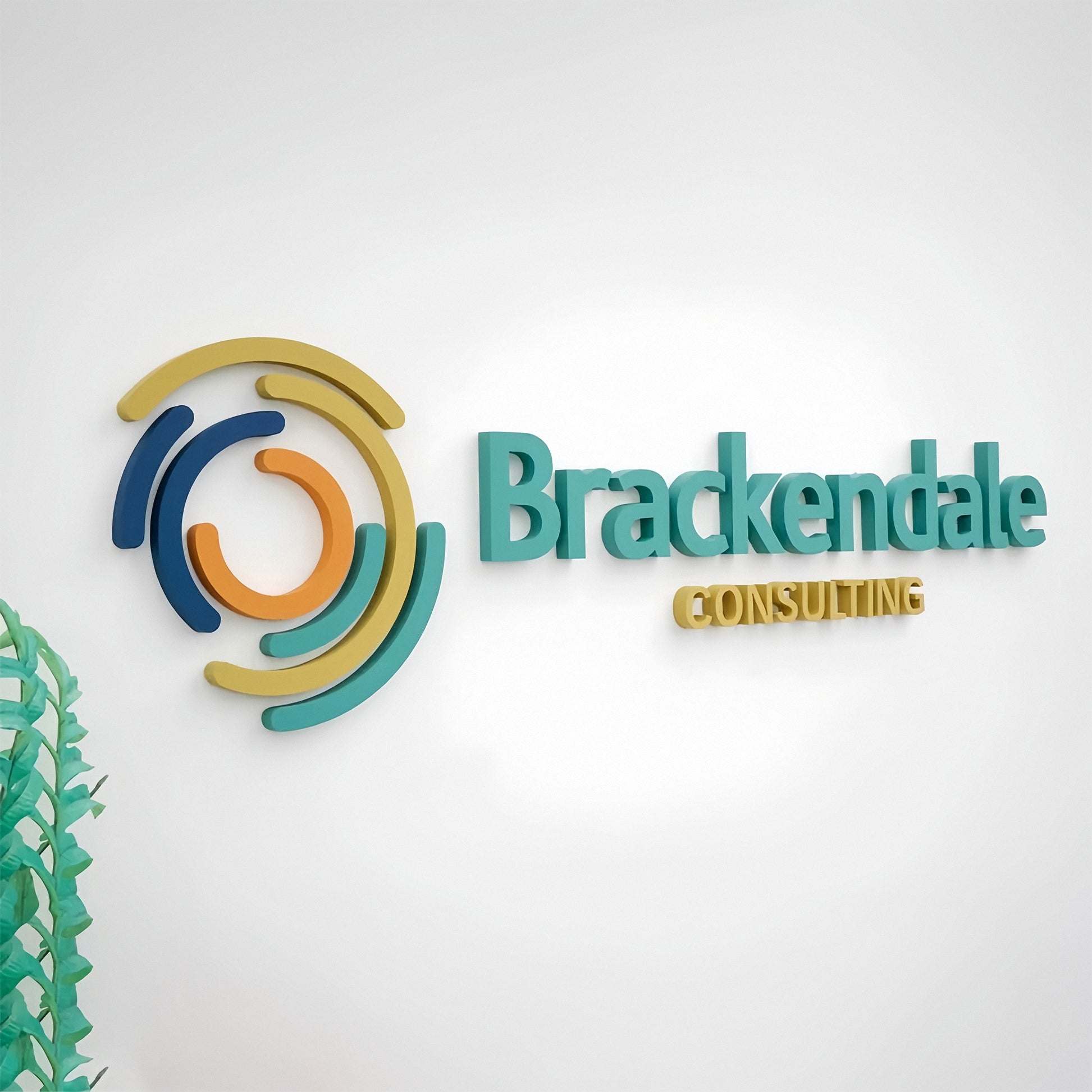 Personalized Colorful Metal Backlit Sign Office Wall Decor Sign