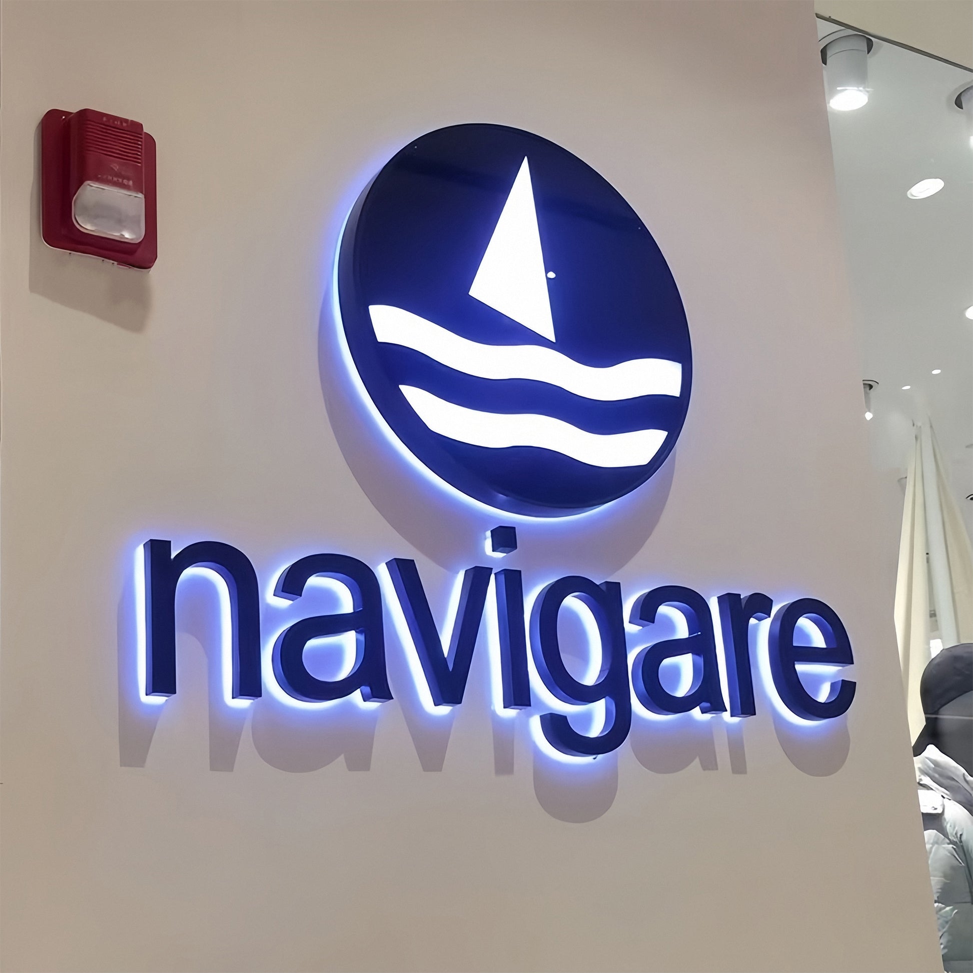 Personalized Colorful Metal Backlit Sign Office Wall Decor Sign