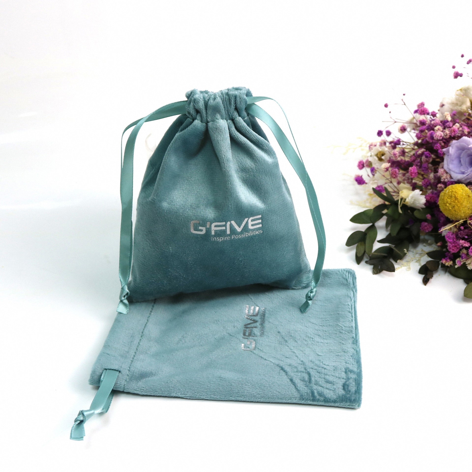 Custom Velvet Jewelry Pouch Drawstring Storage Bag