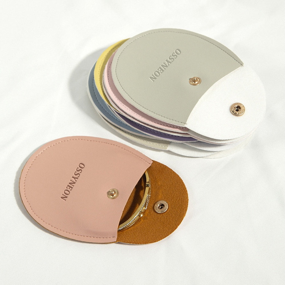 PU Leather Snap Jewelry Oval Bag