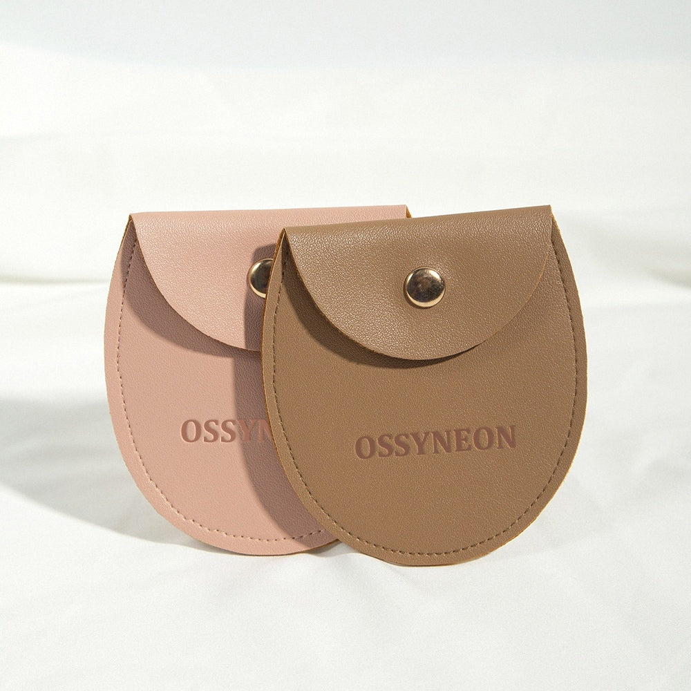 PU Leather Snap Jewelry Oval Bag