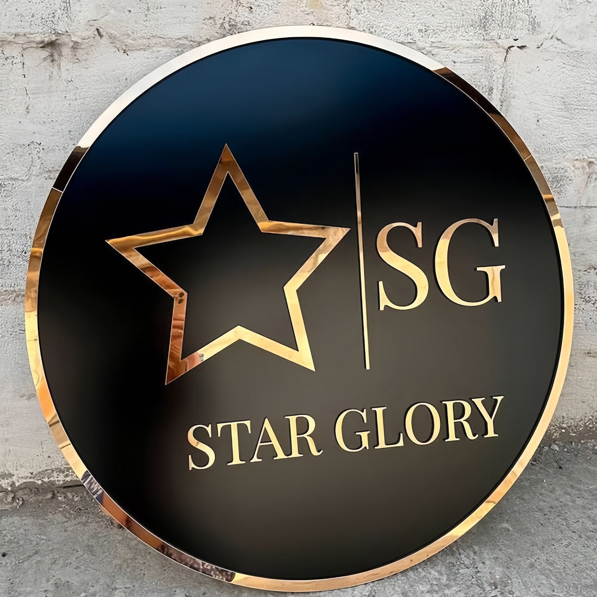 Personazlied Black Acrylic Backlit Sign Office Reception Wall Sign