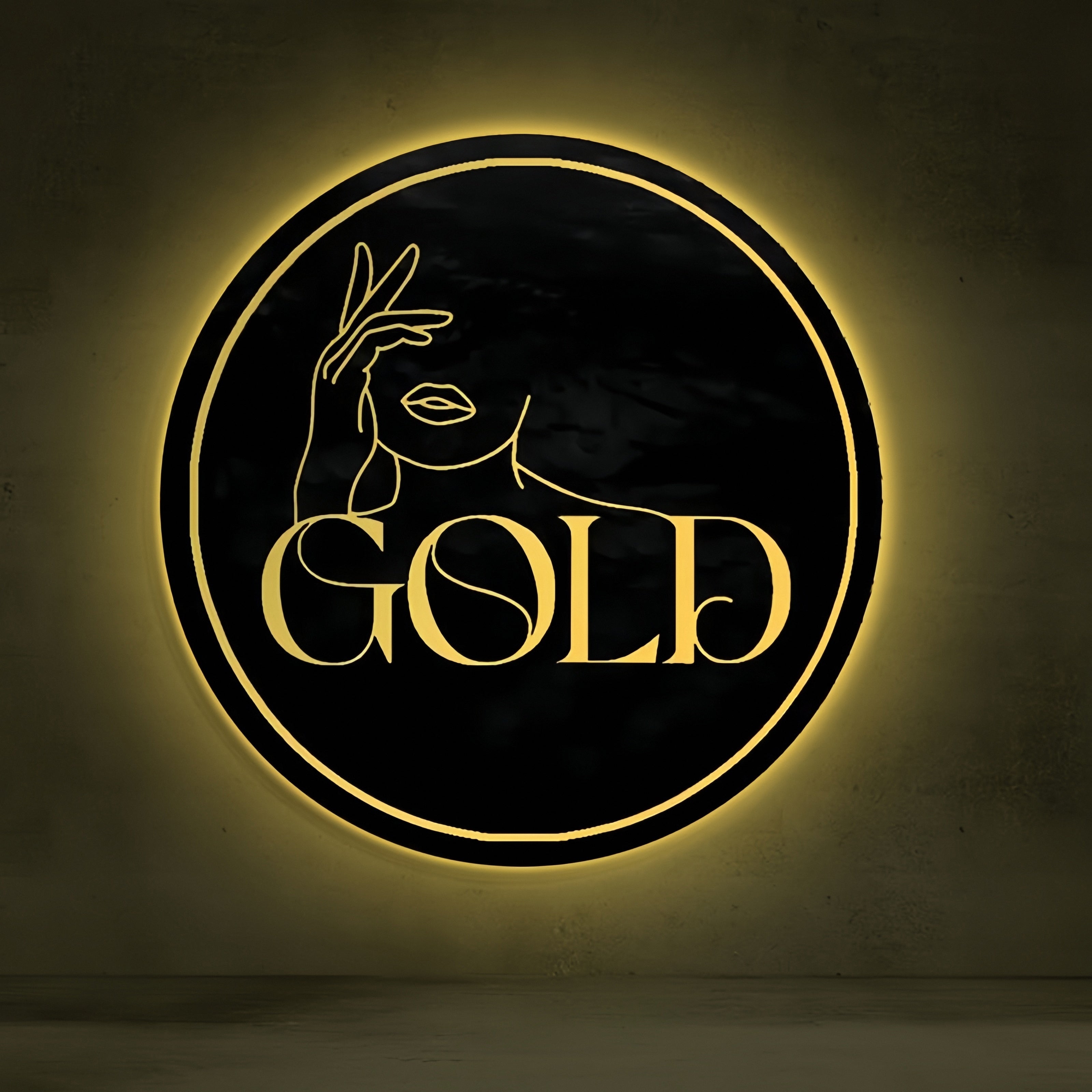 Personazlied Black Acrylic Backlit Sign Office Reception Wall Sign