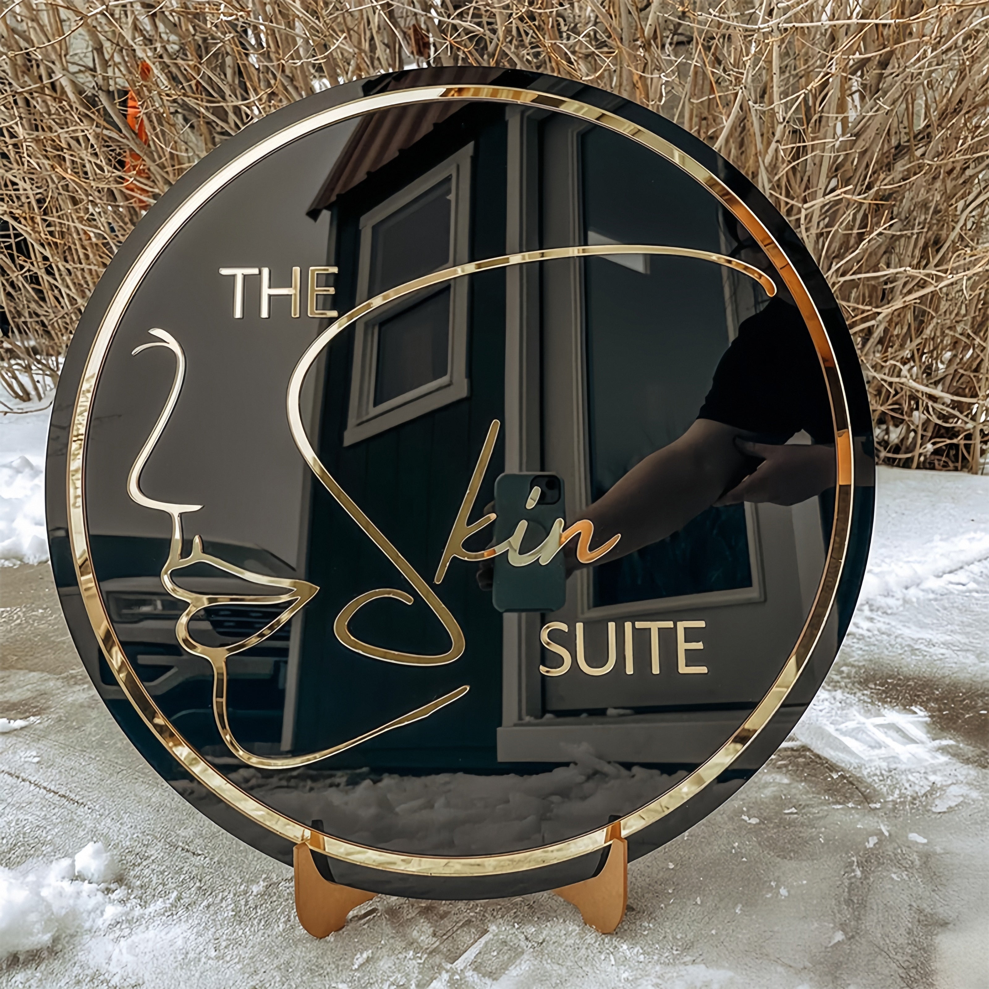 Acrylic Business Logo Storefront Sign for Office, Beauty Salon