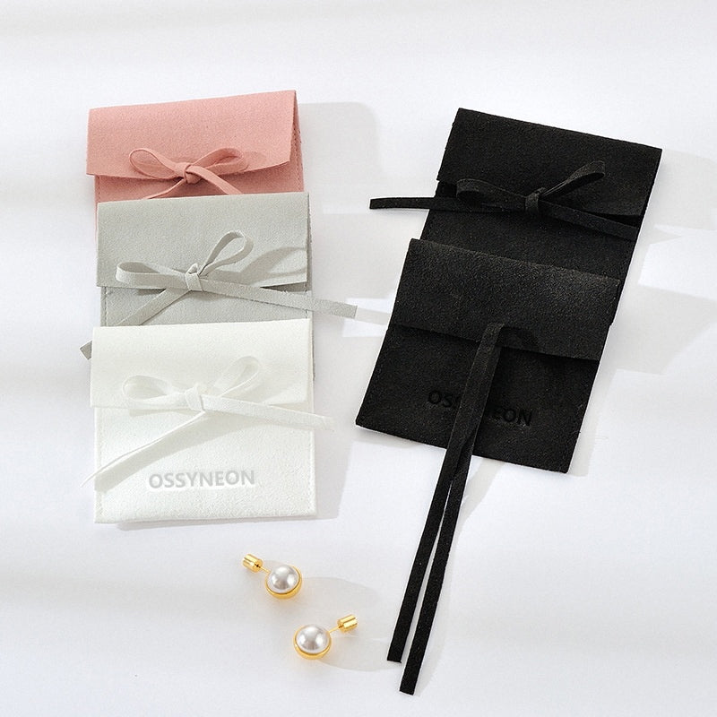 Bowknot Microfiber Jewelry Pouch, Soft Gift Bag with Logo