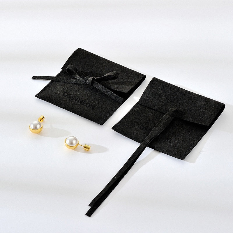 Bowknot Microfiber Jewelry Pouch, Soft Gift Bag with Logo