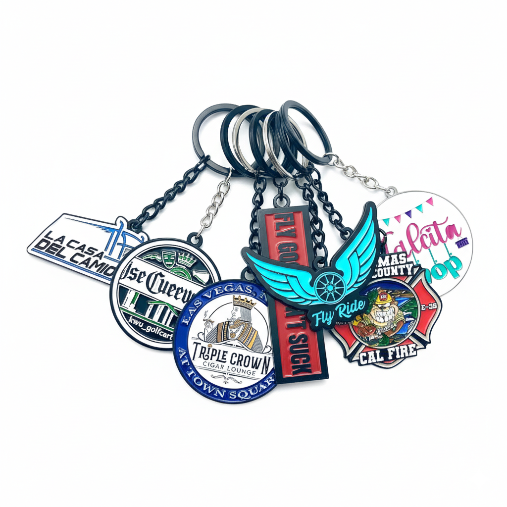 Custom Soft Enamel Metal Keychain, Personalized Logo Keychain, Metal Key Ring for Gifts, Branding