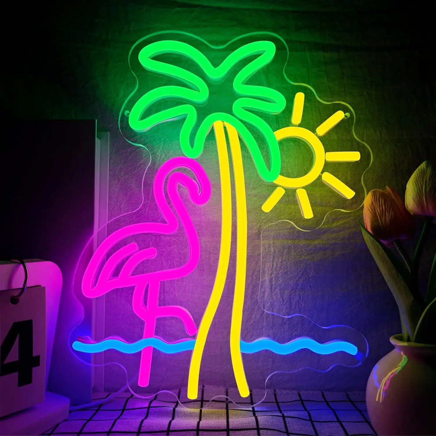 Flamingo Styling Lights Red Decorative Bar Atmosphere Wall Lights