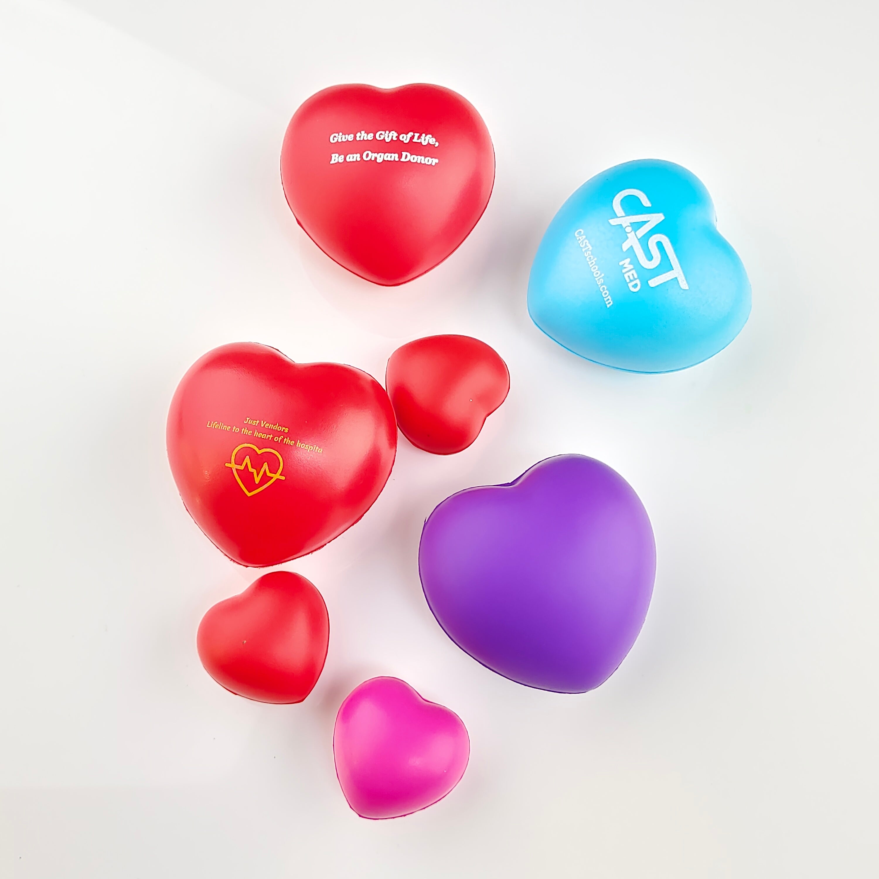 Custom Logo Heart Ball for School and Office Pressure Release