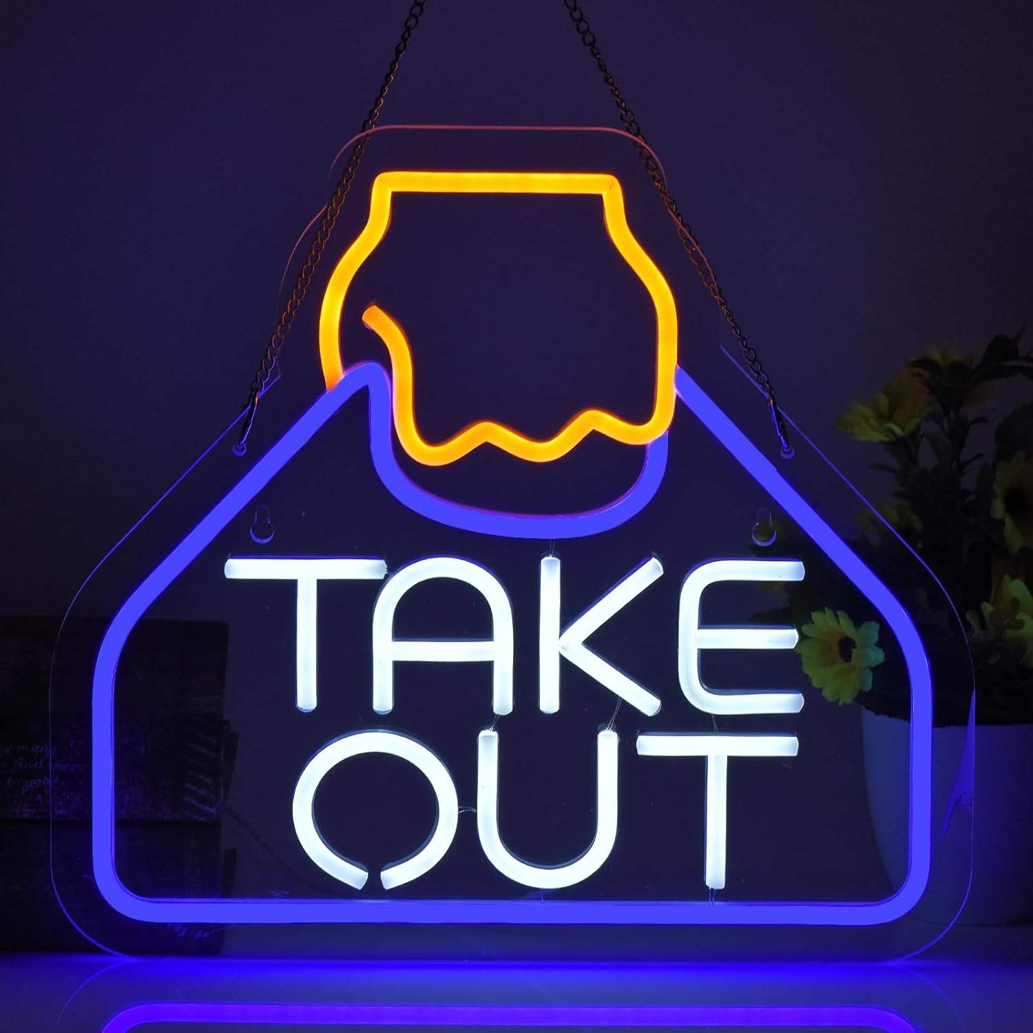 Take Out Commercial Neon Sign for Resturant