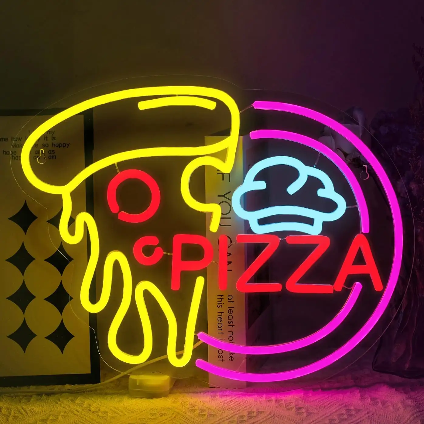 Pizza LED Neon Wall Decor for Restaurant Bar Party