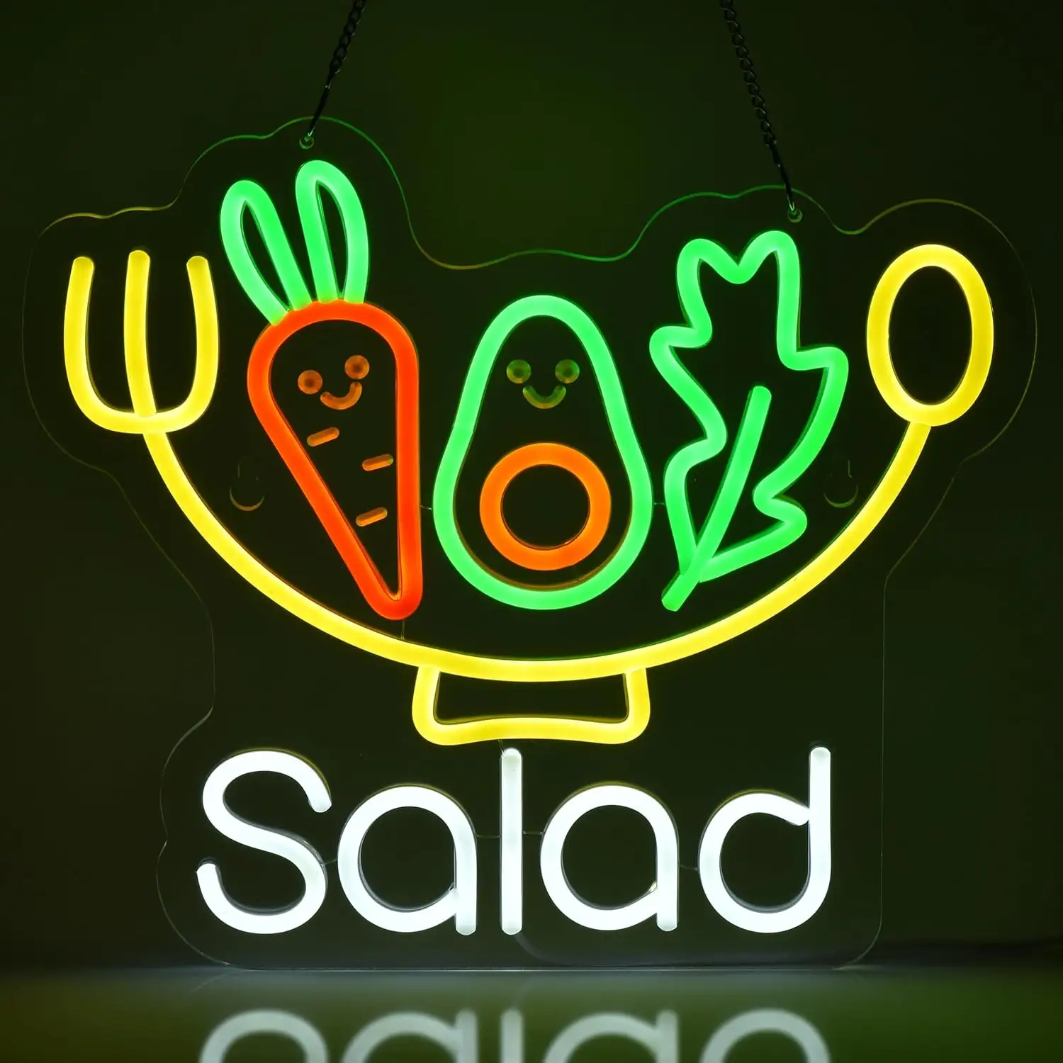 Fresh Fruit Salad LED Neon Wall Decors for Retail Stores