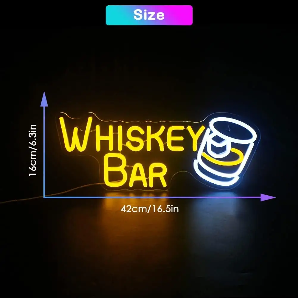 Whiskey Bar Neon Signs Restaurant Store Sign Bar Decor