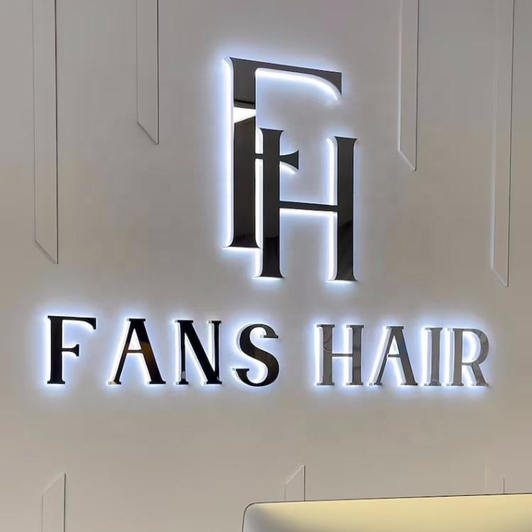 Silver Luxury Office Wall Sign Business Logo Sign