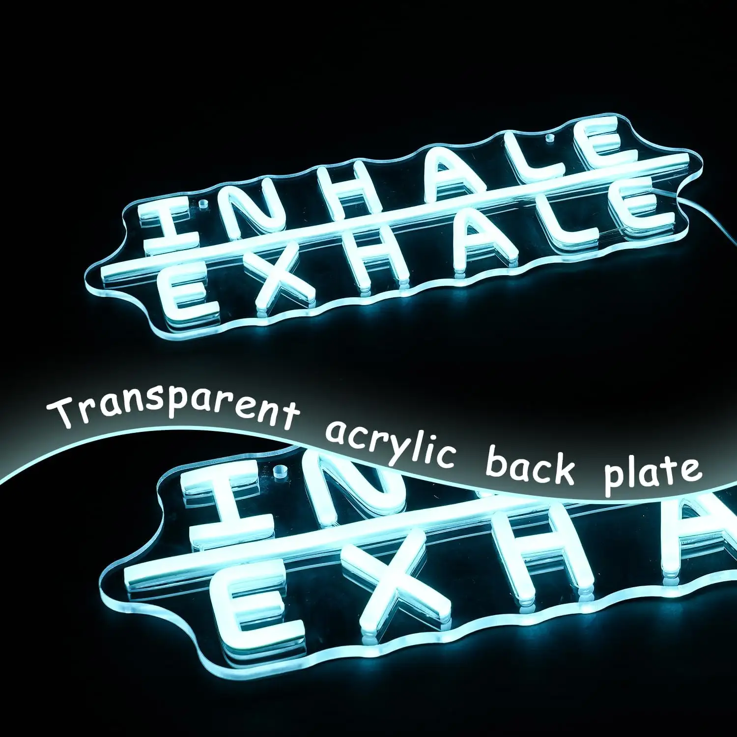 Inhale Exhale LED Neon Wall Decor for Gym