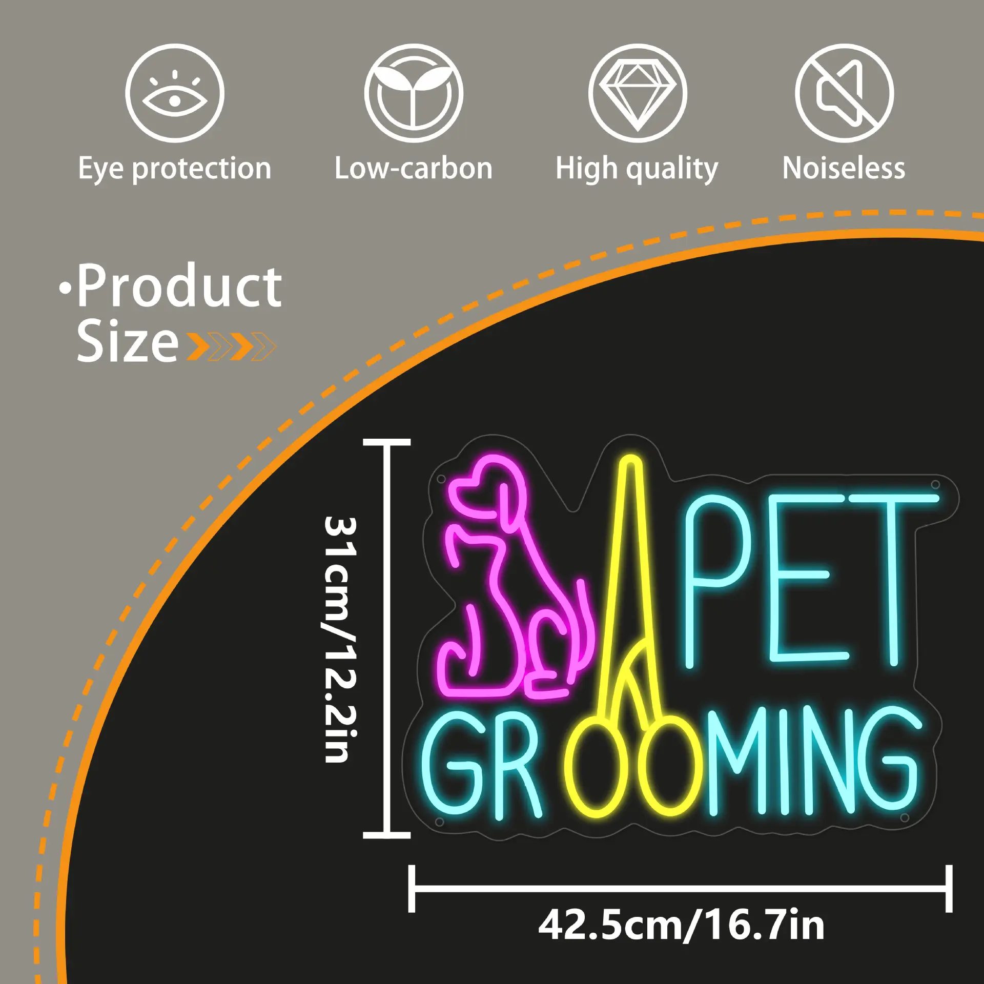 Pet Grooming LED Neon Pet Store Decor