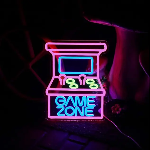 Game Zone Neon Signs E-Sports Room Bedroom Decoration Game Room Decor