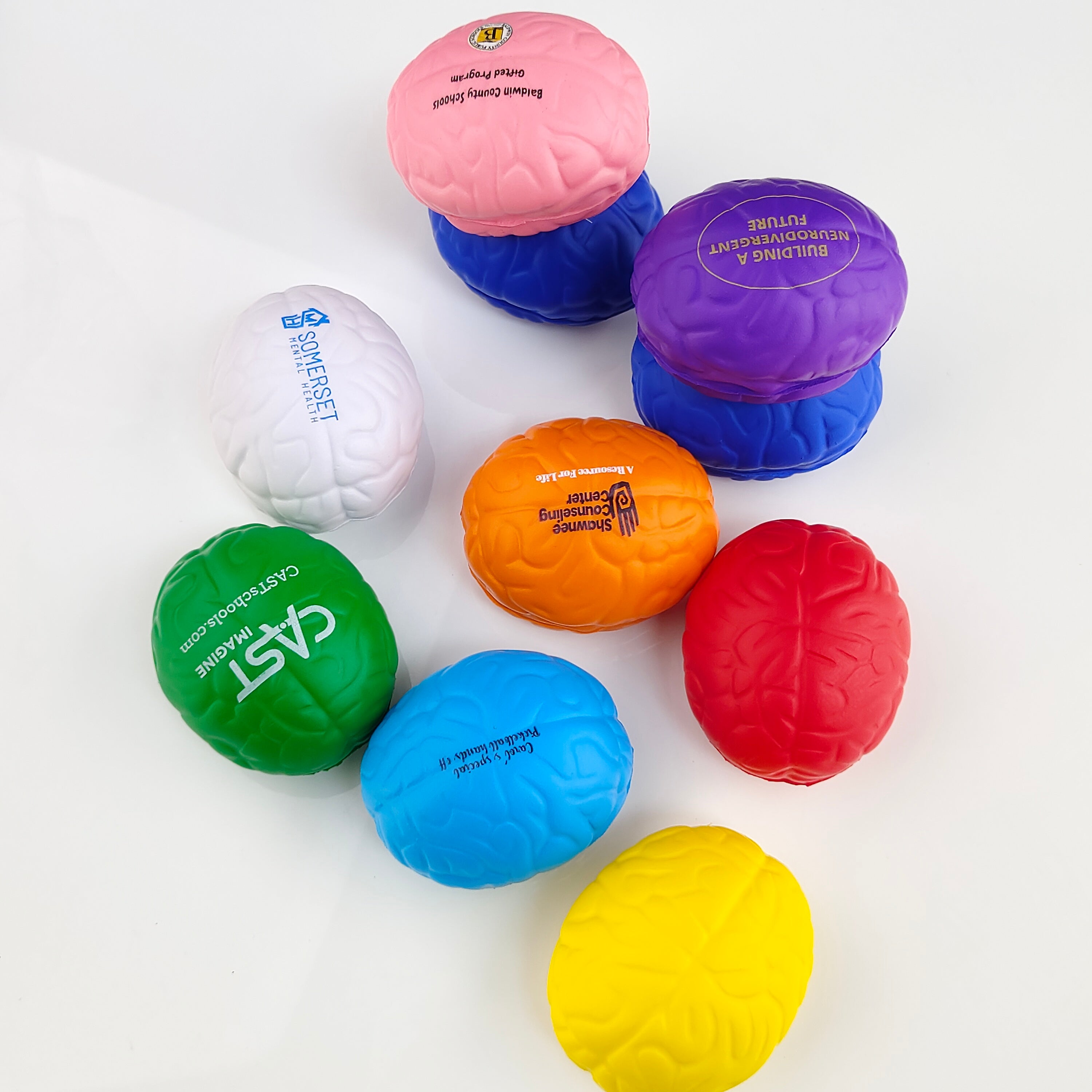 Custom Brain Pressure Release Ball with Business Logo