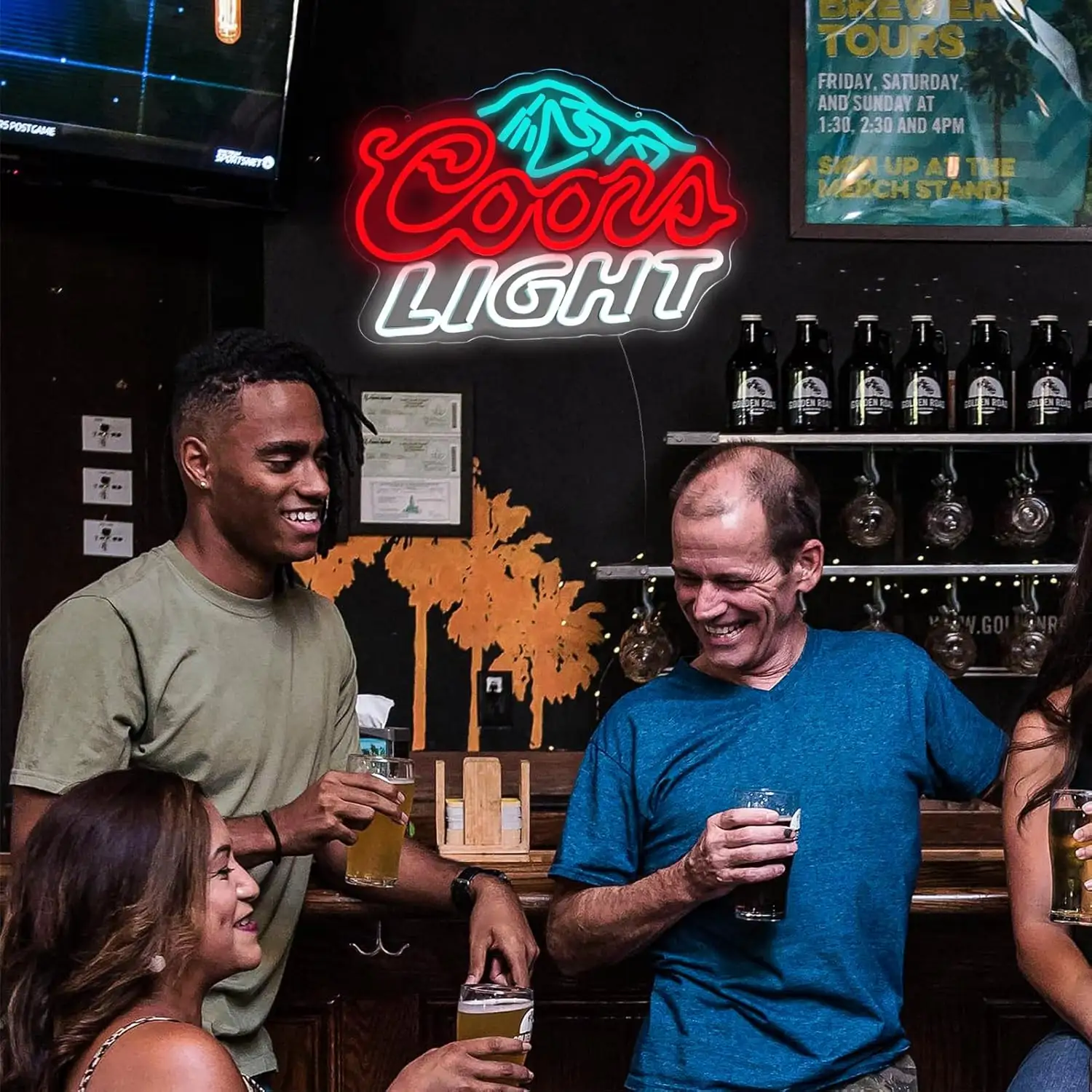 Coors Light Neon Signs Bar Decorations Gifts For Beer Lover
