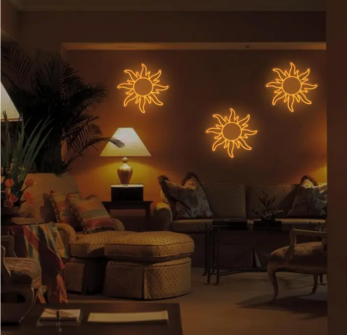 Sun Neon Sign Chrismas Home Decor Neon Lights for Bedroom