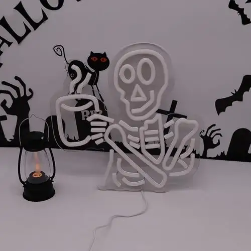 Halloween Skull Neon Signs Halloween Home Decor Wall Decor