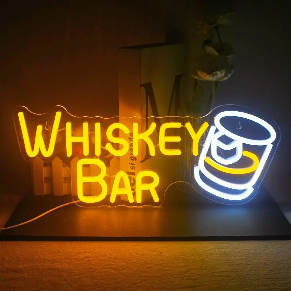 Whiskey Bar Neon Signs Restaurant Store Sign Bar Decor