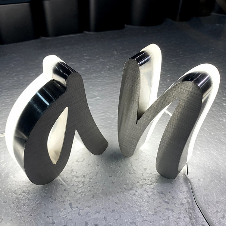 Silver Luxury Office Wall Sign Business Logo Sign