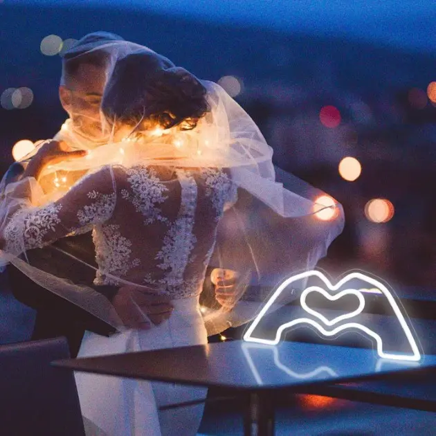 Heart LED Neon Wedding Decor Tools