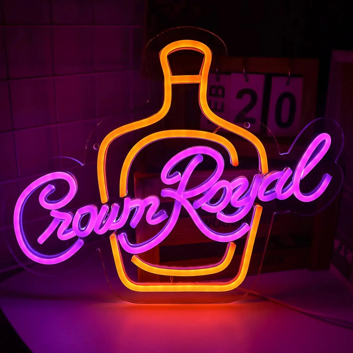 Garage Bar Club Neon Wall Decor Whiskey LED Sign Bachelor Party Decor