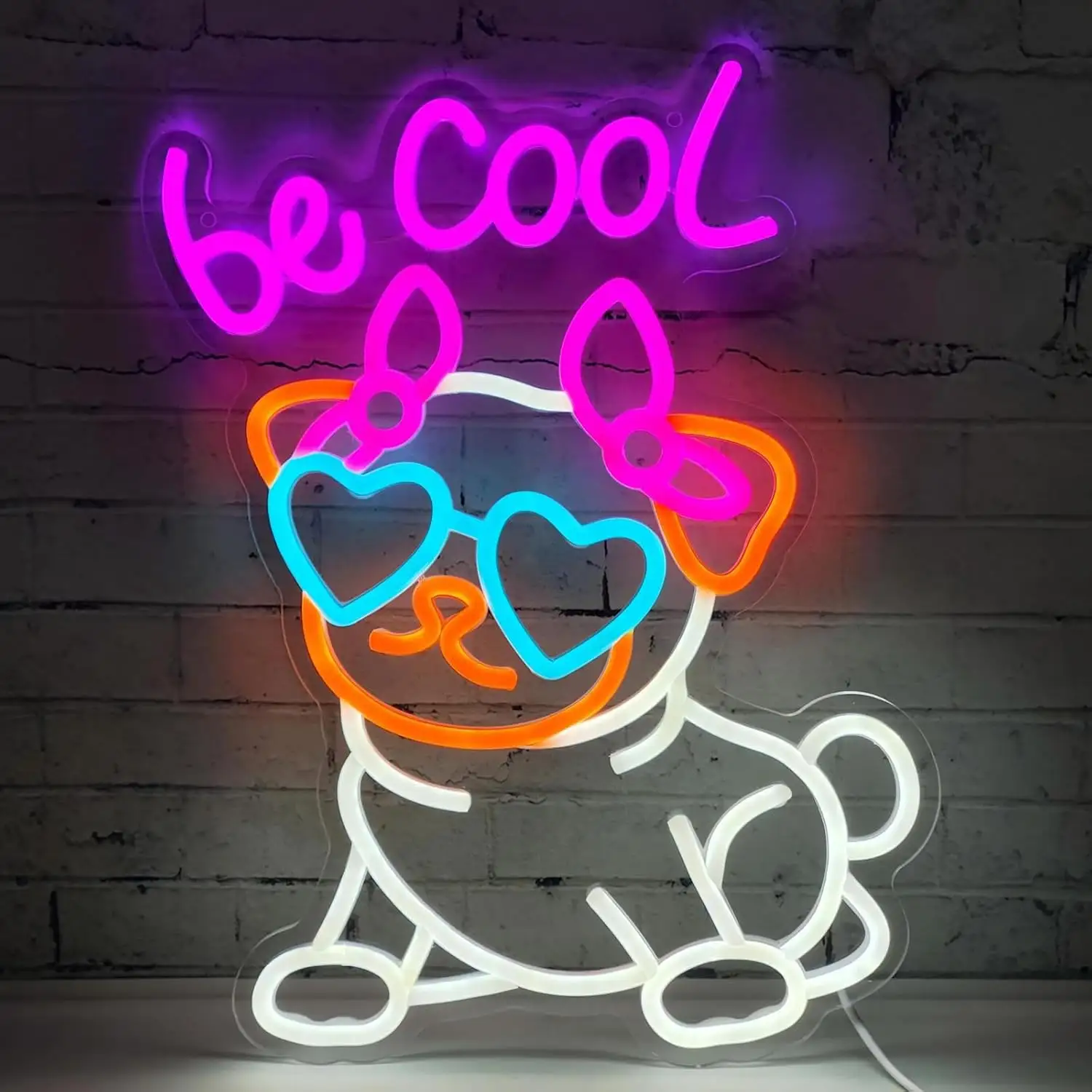 Bulldog Neon Signs | Birthday Gift For Pet Lovers | Pet Shop Decor