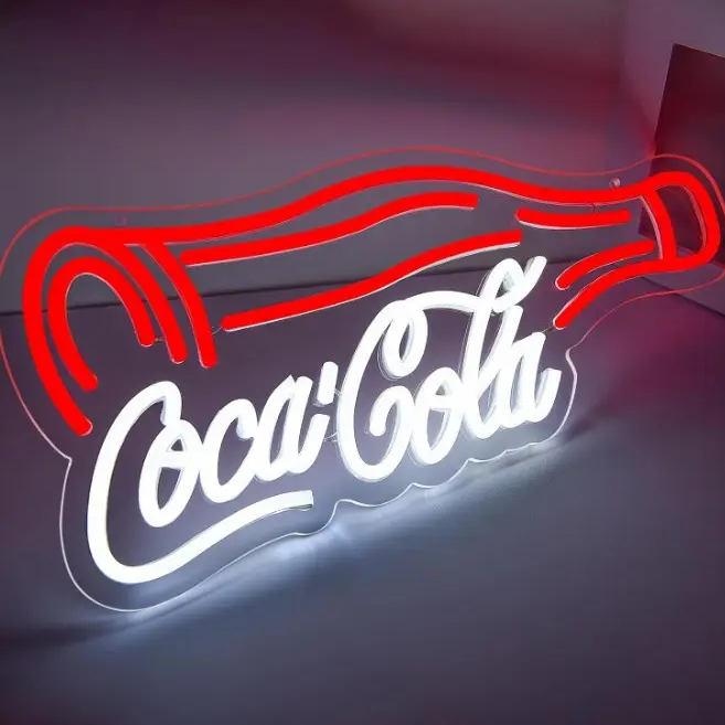 Coca Cola Neon Signs Supermarket Shopping Blocks Decor LED Neon