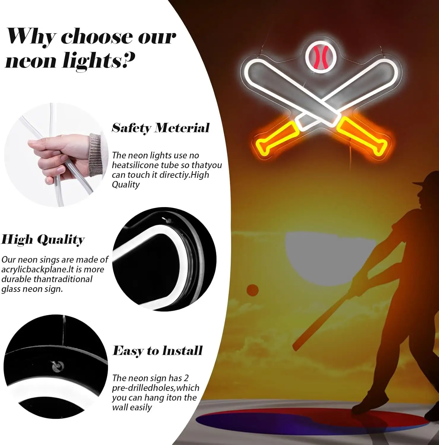 Baseball LED Neon Sport Club Bar Pub Decor