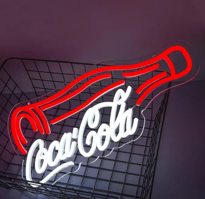 Coca Cola Neon Signs Supermarket Shopping Blocks Decor LED Neon