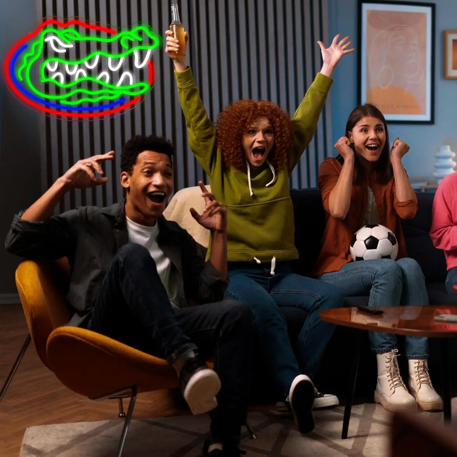 Dinorso Neon Signs Football Team Neon Lights Gifts for Boys Football Lovers