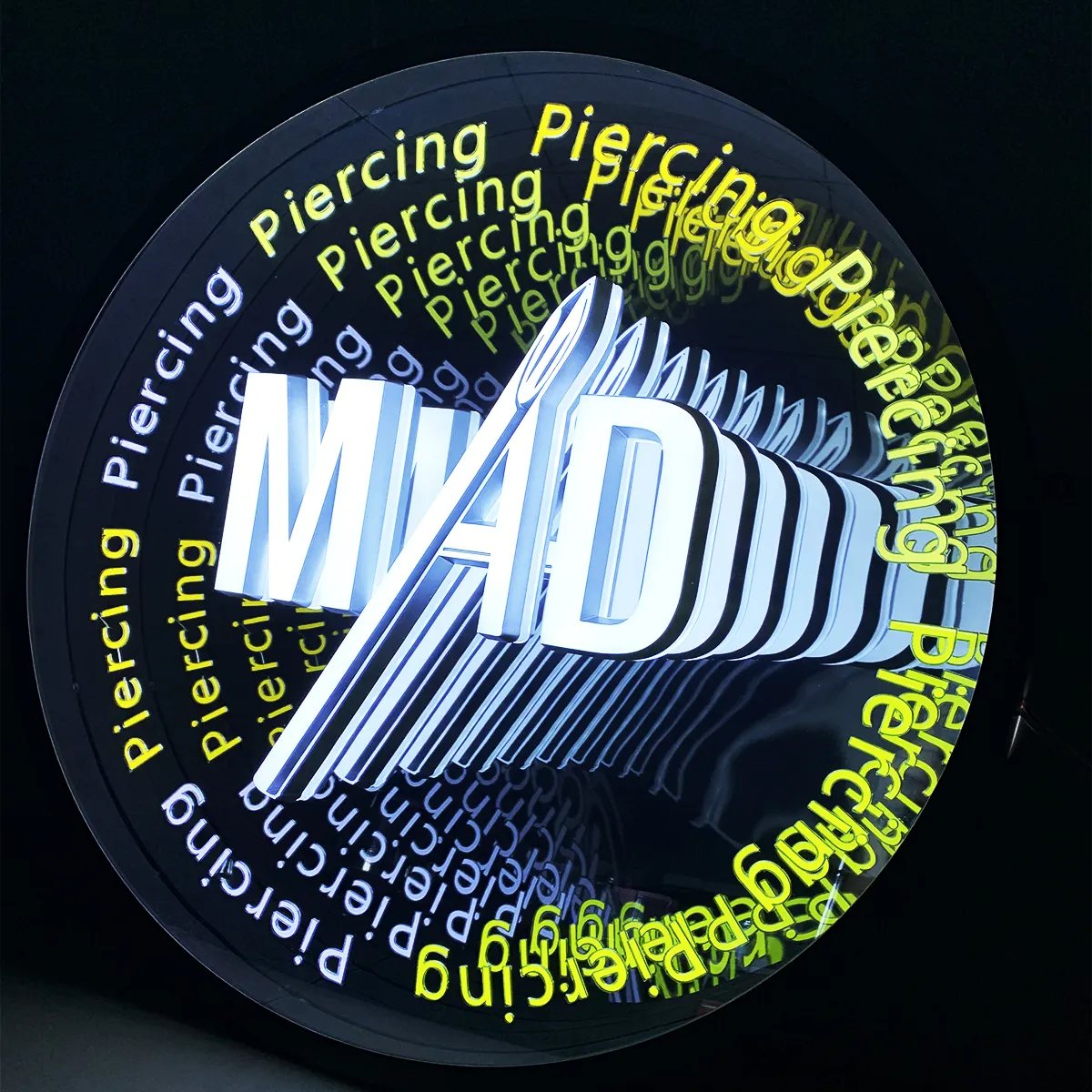 Led Infinite Mirror Light Box | Abyss Mirror Sign | Abyss Infinity Neon | Bar Club Fashion Business Sign