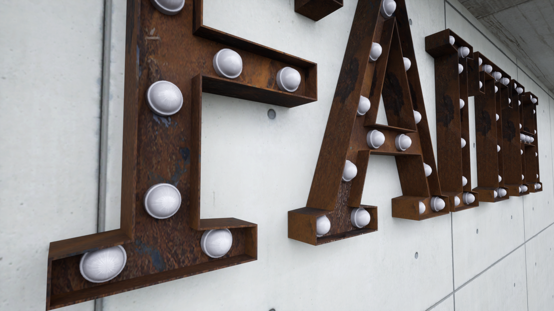Marquee Light Letters With Lightbulbs | 3D Metal Sign | Vintage Business Signs