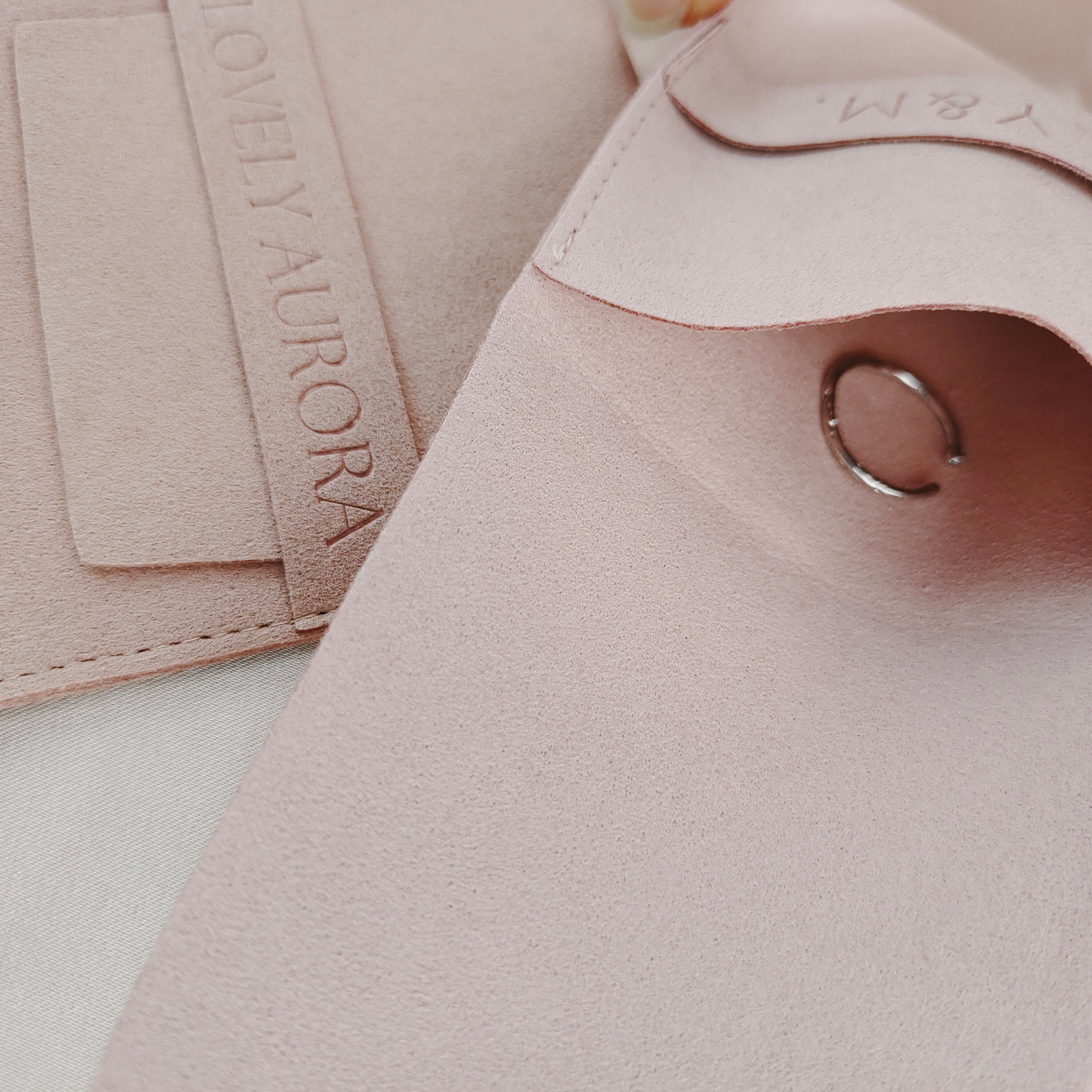 Envelope Style Custom Microfiber Jewelry Pouch with Branded Logo