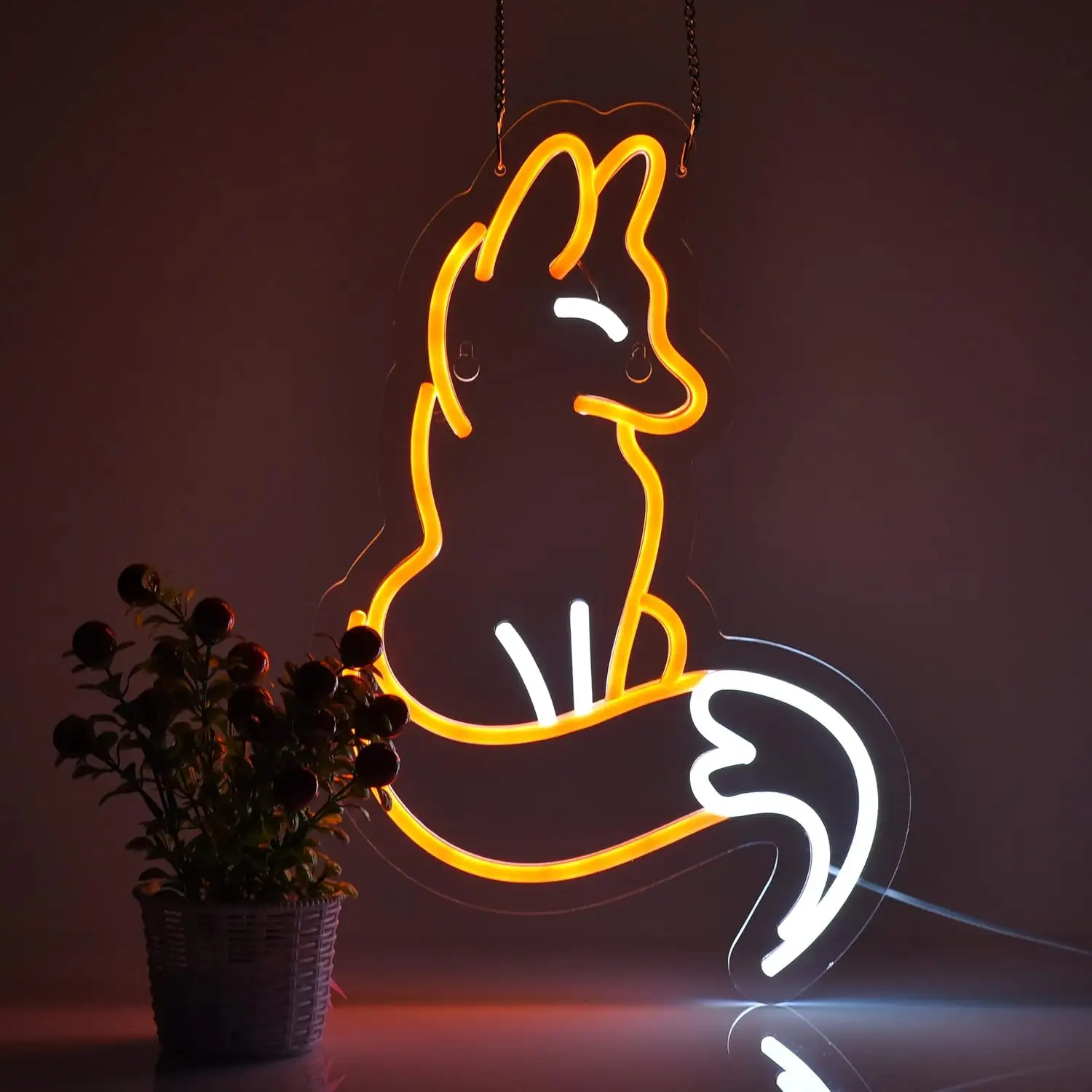 Fox Neon Signs | Cute LED Neon | Home Bedroom Pet Store Decor