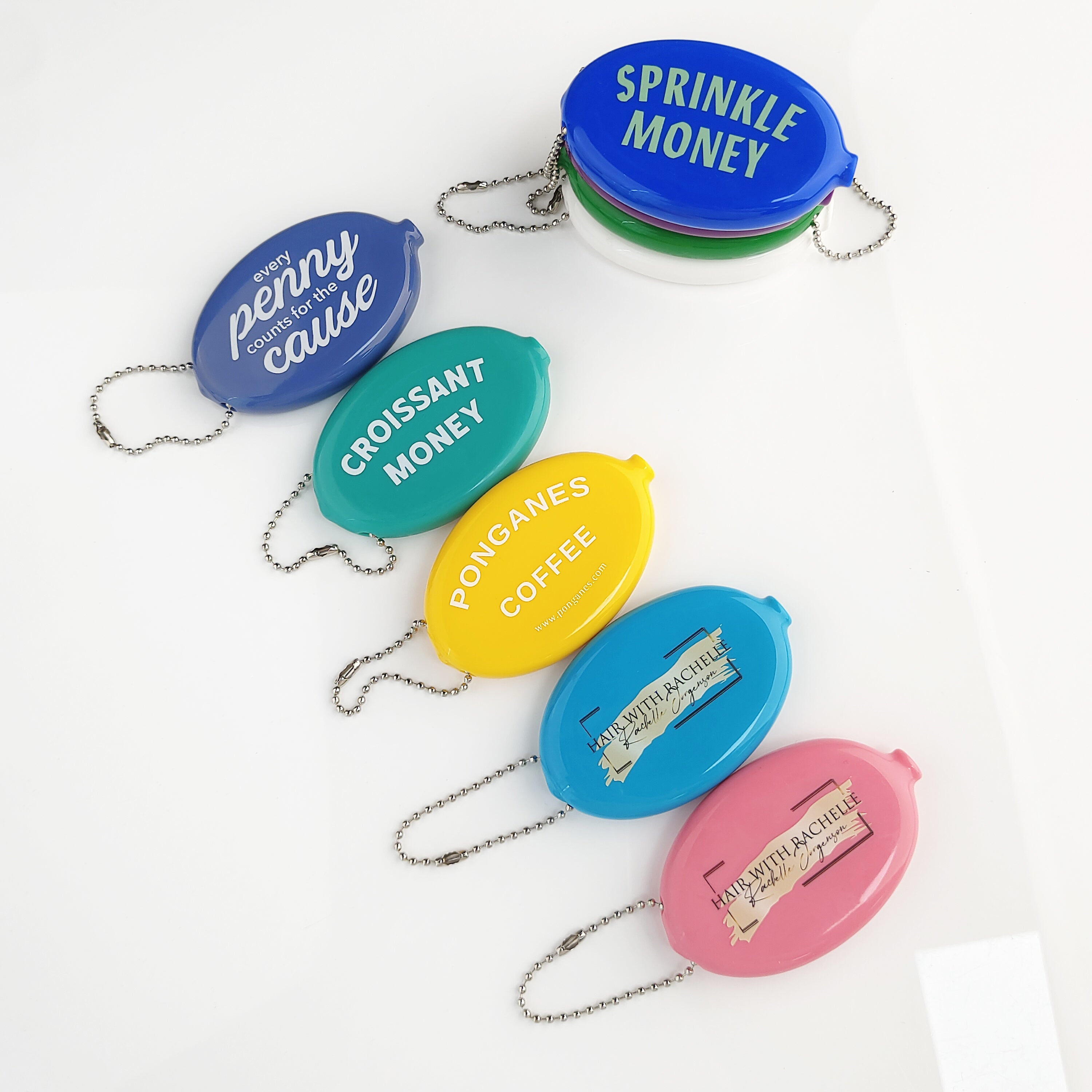 Custom PVC Coin Purse Keychain with Business Logo