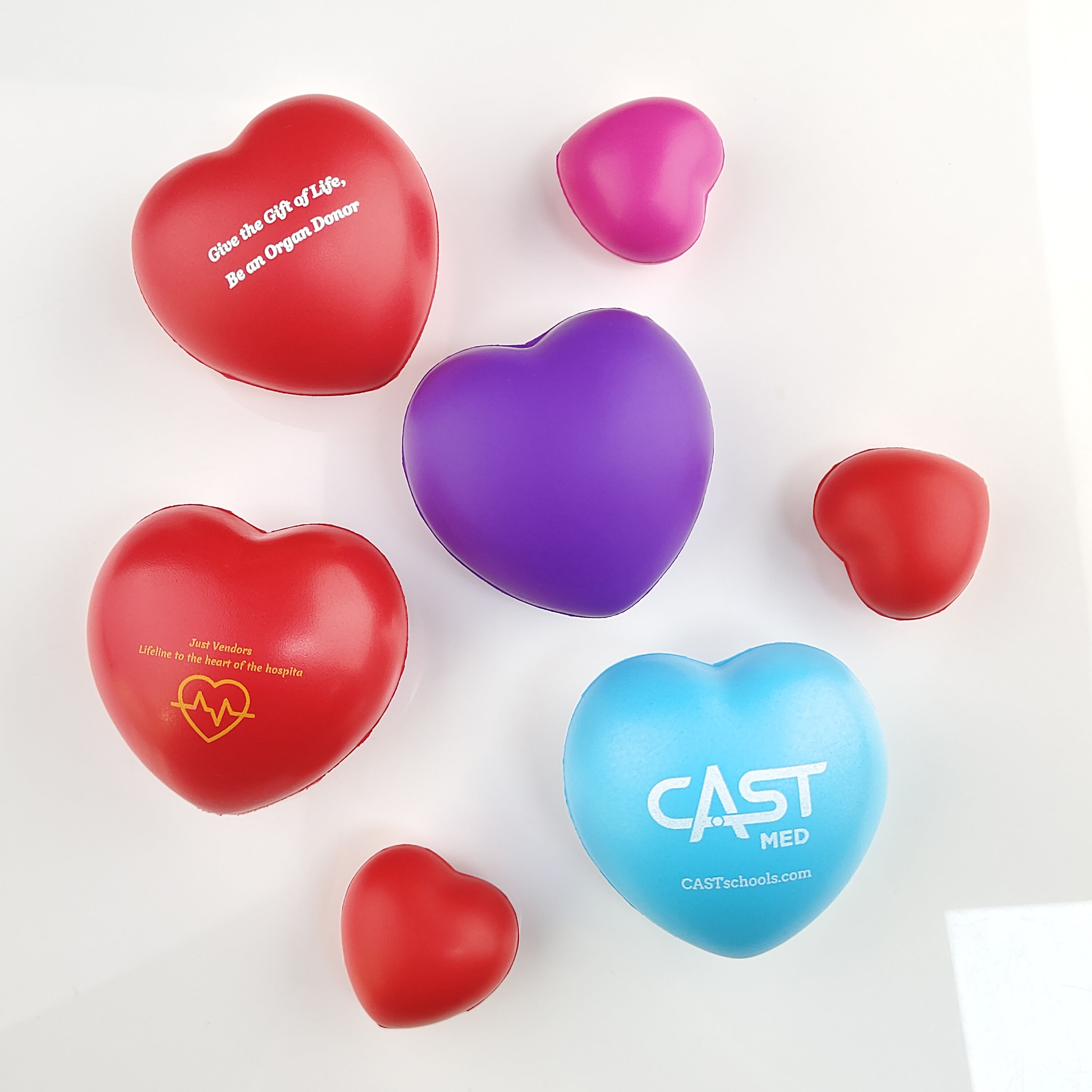 Custom Logo Heart Ball for School and Office  Pressure Release
