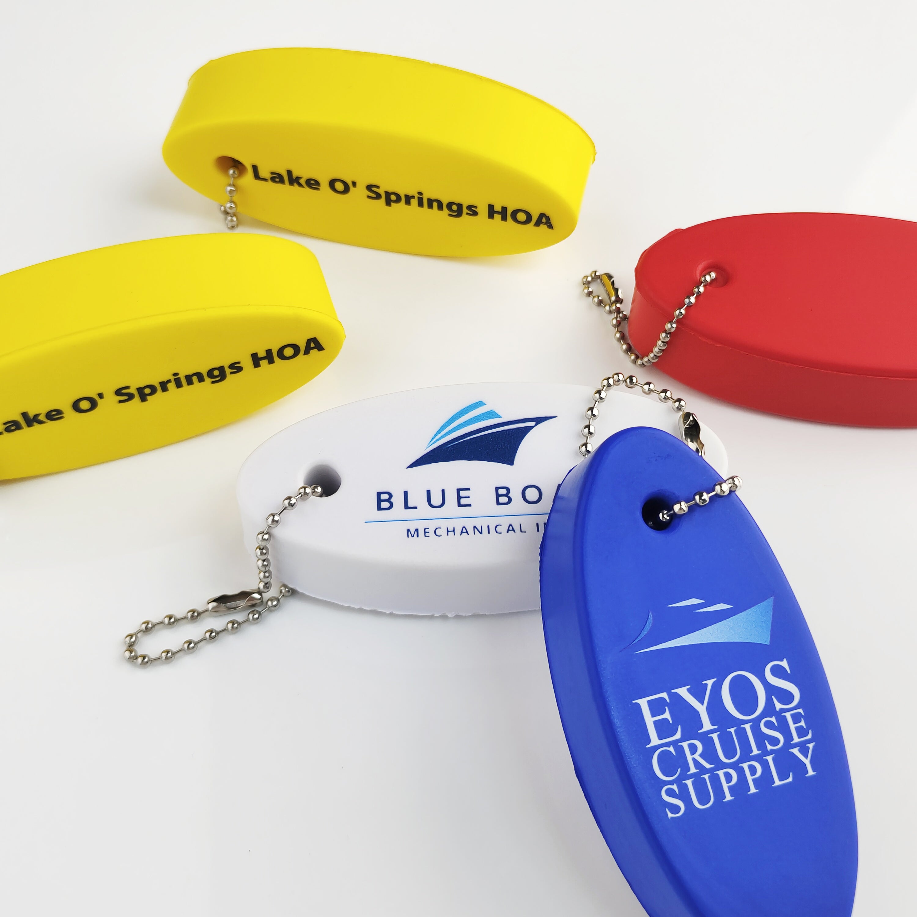 Custom Floating PU Waterproof Keychain with Business Logo