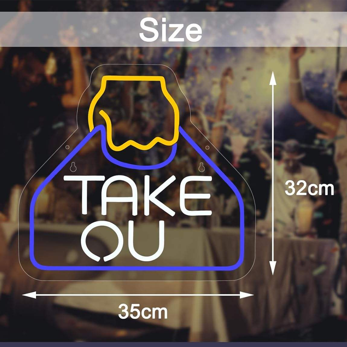 Take Out Commercial Neon Sign for Resturant