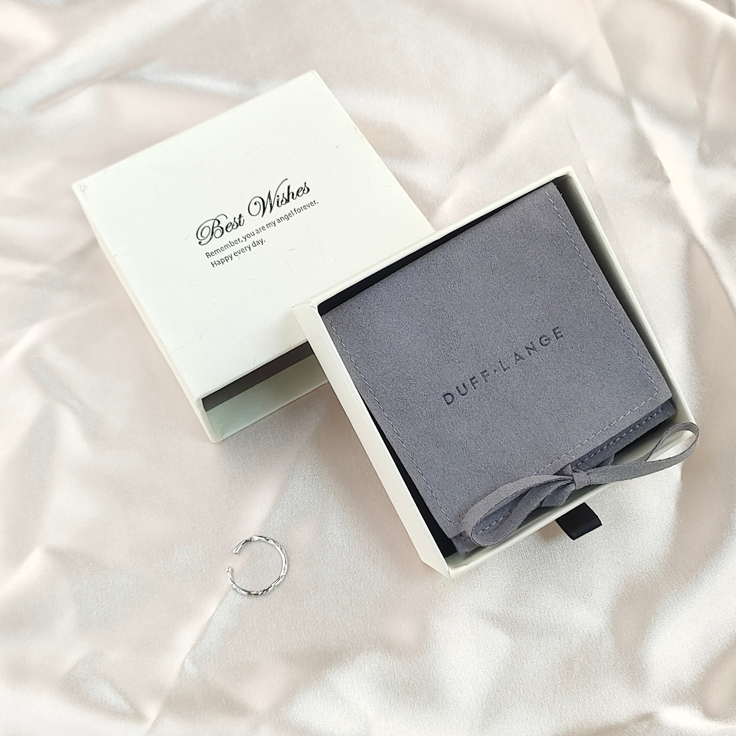 Branded Microfiber Jewelry Pouch Bow Style